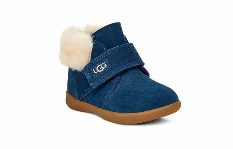 (KIDS) UGG Nolen fur Short Boots Deep Blue 1106229T-NWNV 2 (KIDS) UGG Nolen fur Short Boots Deep Blue 1106229T-NWNV - Image 2