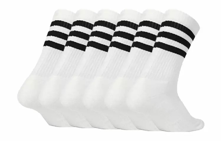 Adidas Classical Mid Sports Basketball Socks Unisex White FH6628 2 Adidas Classical Mid Sports Basketball Socks Unisex White FH6628 - Image 2