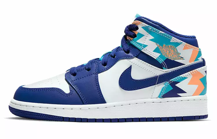 (GS) Air Jordan 1 Mid 'Geometric Pint' 555112-105 2 (GS) Air Jordan 1 Mid 'Geometric Pint' 555112-105 - Image 2