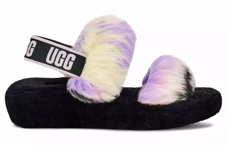 (WMNS) UGG Sandals Black White Purple 1119821-MGNL 2 (WMNS) UGG Sandals Black White Purple 1119821-MGNL - Image 2