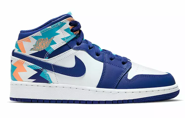 (GS) Air Jordan 1 Mid 'Geometric Pint' 555112-105 3 (GS) Air Jordan 1 Mid 'Geometric Pint' 555112-105 - Image 3