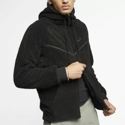 Nike Embroidered Logo Fleece Stay Warm Hooded Jacket Black AQ2768-010 -Air-jordan Sales Shop 2 b44ae1ea fccd 4f8a aea9 acd3f6192d18