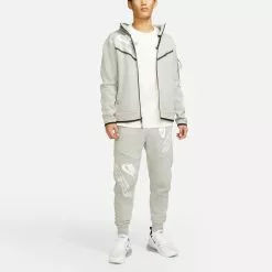 Men's Nike Printing Full-Length Zipper Cardigan Jacket Gray DM6475-063 -Air-jordan Sales Shop 2 d3c81414 a7d6 4302 9cf8 6a6619a80b5e