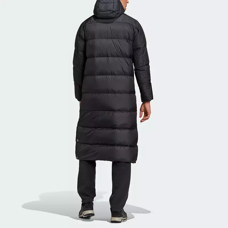 Adidas Windproof Stay Warm hooded mid-length Down Jacket Black GE9995 4 Adidas Windproof Stay Warm hooded mid-length Down Jacket Black GE9995 - Image 4