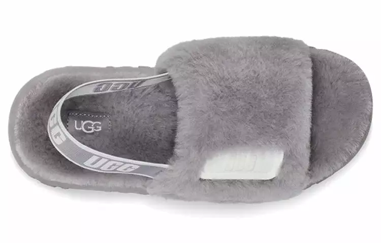 (WMNS) UGG Disco Slide Lightweight Cozy Thick Sole Gray Purple Colorblock 1112258-SAMT 4 (WMNS) UGG Disco Slide Lightweight Cozy Thick Sole Gray Purple Colorblock 1112258-SAMT - Image 4