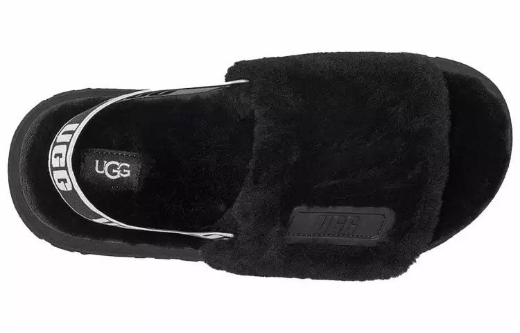 (WMNS) UGG Disco Slide Thick Sole Black Slippers 1112258-BLK 5 (WMNS) UGG Disco Slide Thick Sole Black Slippers 1112258-BLK - Image 5