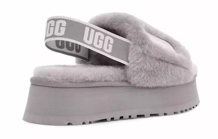 (WMNS) UGG Disco Slide Lightweight Cozy Thick Sole Gray Purple Colorblock 1112258-SAMT 5 (WMNS) UGG Disco Slide Lightweight Cozy Thick Sole Gray Purple Colorblock 1112258-SAMT - Image 5