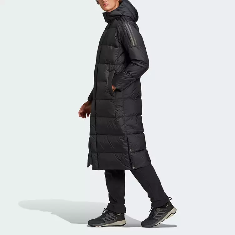 Adidas Windproof Stay Warm hooded mid-length Down Jacket Black GE9995 5 Adidas Windproof Stay Warm hooded mid-length Down Jacket Black GE9995 - Image 5