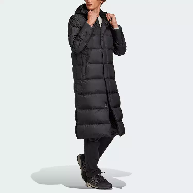 Adidas Windproof Stay Warm hooded mid-length Down Jacket Black GE9995 6 Adidas Windproof Stay Warm hooded mid-length Down Jacket Black GE9995 - Image 6