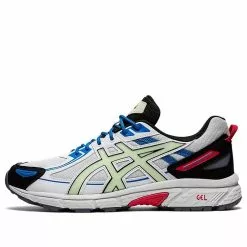 Asics Gel-Venture 6 White Grey Green Blue Men Running Sports Shoes 1201A366-020