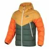 Nike Casual Sports Splicing Contrasting Colors hooded down Jacket Yellow Green Colorblock CU0226-727