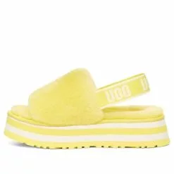 (WMNS) UGG Disco Slide Thick Sole Yellow Slippers 1112258-MRT