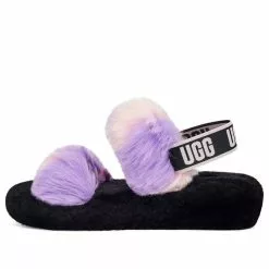 (WMNS) UGG Sandals Black White Purple 1119821-MGNL