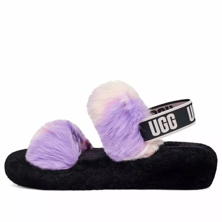 (WMNS) UGG Sandals Black White Purple 1119821-MGNL 1 (WMNS) UGG Sandals Black White Purple 1119821-MGNL
